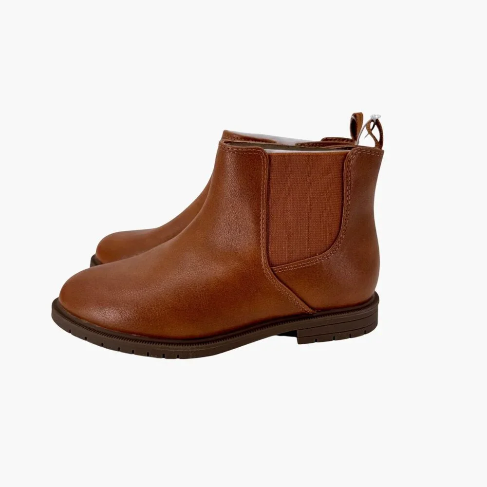 NEW Cat & Jack Toddler Tanner Chelsea Ankle Boots - Cognac - Size 12